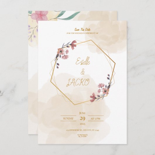 Elegante eenvoudige Kaarten (Voorkant / Achterkant)