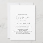 Elegante eenvoudige kalligrafie bevestiging kaart (Voorkant)