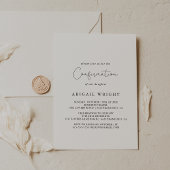 Elegante eenvoudige kalligrafie bevestiging kaart