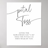 Elegante eenvoudige kalligrafie bruiloft bloemblaa poster (Voorkant)