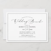 Elegante eenvoudige kalligrafie bruiloft brunch kaart (Voorkant)