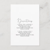 Elegante eenvoudige kalligrafie bruiloft routebesc informatiekaartje (Voorkant)