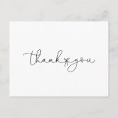 Elegante eenvoudige kalligrafie dank u briefkaart (Voorkant)