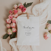 Elegante eenvoudige kalligrafie dank u bruiloft bedankzakje