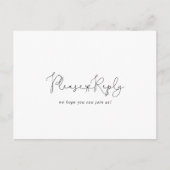 Elegante eenvoudige kalligrafie Menu keuze RSVP (Voorkant)