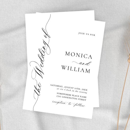 Elegante eenvoudige kalligrafie minimalistische br kaart