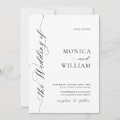 Elegante eenvoudige kalligrafie minimalistische br kaart (Voorkant)