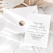 Elegante eenvoudige kalligrafie Nuestra Boda bruil Kaart