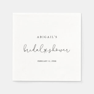 Elegante eenvoudige kalligrafie Vrijgezellenfeeste Servet