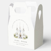 Elegante eenvoudige katholieke Waterverf bruiloft Bedankdoosjes (Geopend)