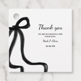 Elegante eenvoudige klassieke minimalistische zwar bedankjes labels