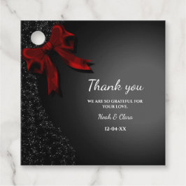 Elegante eenvoudige klassieke minimalistische zwar bedankjes labels