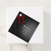 Elegante eenvoudige klassieke minimalistische zwar bedankjes labels (In situ)