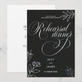 elegante eenvoudige klassieke repetitiediner kaart