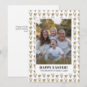 Elegante Eenvoudige Kleurrijke Bloemrijke Paas Fam Feestdagenkaart (Voorkant / Achterkant)