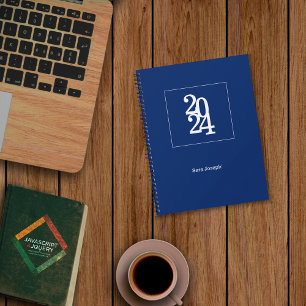 Elegante Eenvoudige Koningsblauwe maandelijkse Pla Planner