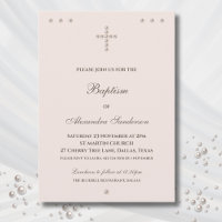 Elegante Eenvoudige Kruis Christelijke Doop