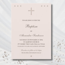 Elegante Eenvoudige Kruis Christelijke Doop