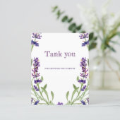 Elegante eenvoudige lavendel stijl Bedankt invoege (Staand voorkant)