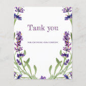 Elegante eenvoudige lavendel stijl Bedankt invoege (Voorkant)