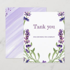 Elegante eenvoudige lavendel stijl Bedankt invoege