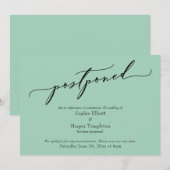 Elegante Eenvoudige Lichte Groene Uitgestelde Trou Kaart (Voorkant / Achterkant)