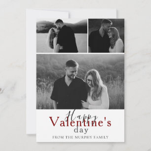 Elegante Eenvoudige Liefde Gelukkige Valentijnsdag Feestdagenkaart