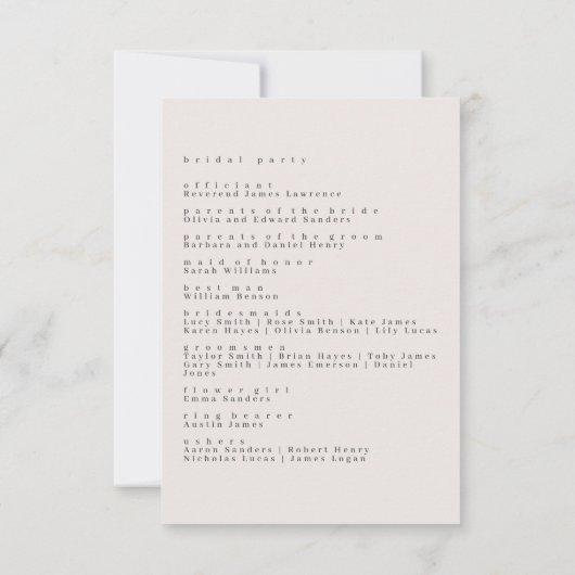 Elegante Eenvoudige Lijn met Kunstbloemen & Rand (Achterkant)