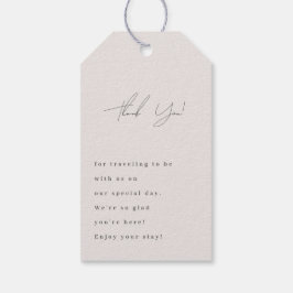 Elegante Eenvoudige Lijn met Kunstbloemen & Rand Cadeaulabel