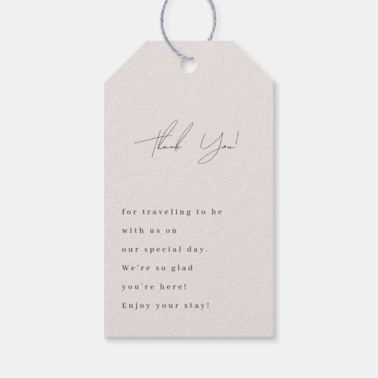 Elegante Eenvoudige Lijn met Kunstbloemen & Rand Cadeaulabel (Achterkant)