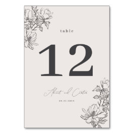 Elegante Eenvoudige Lijn met Kunstbloemen & Rand Kaart