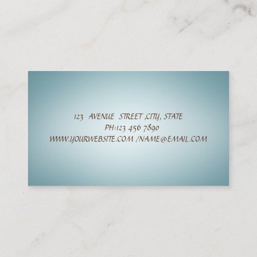 Elegante eenvoudige lotusbloem visitekaartje (Achterkant)