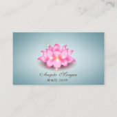 Elegante eenvoudige lotusbloem visitekaartje (Voorkant)