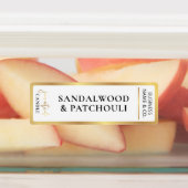 Elegante Eenvoudige Lux Gouden Grens Tamper Proof  Labels (Aangebracht)