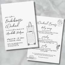 Elegante Eenvoudige Meisjesreis Bachelorette-feest