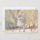 Elegante eenvoudige minimale foto bruiloft Sla de  Save The Date (Voorkant)