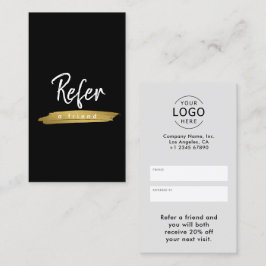 Elegante eenvoudige minimale zakelijke Logo Aanbevelingskaartje