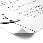 Elegante eenvoudige minimalistische bar menu bruil poster (Hoek)