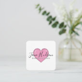 Elegante eenvoudige minimalistische bewerkbare vis vierkante visitekaartje (Staand voorkant)