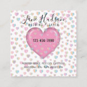 Elegante eenvoudige minimalistische bewerkbare vis vierkante visitekaartje (Achterkant)