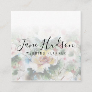 Elegante eenvoudige minimalistische bewerkbare vis vierkante visitekaartje