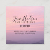 Elegante Eenvoudige Minimalistische Bewerkbare Zak Vierkante Visitekaartje (Achterkant)