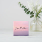 Elegante Eenvoudige Minimalistische Bewerkbare Zak Vierkante Visitekaartje (Staand voorkant)