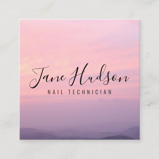 Elegante Eenvoudige Minimalistische Bewerkbare Zak Vierkante Visitekaartje (Voorkant)