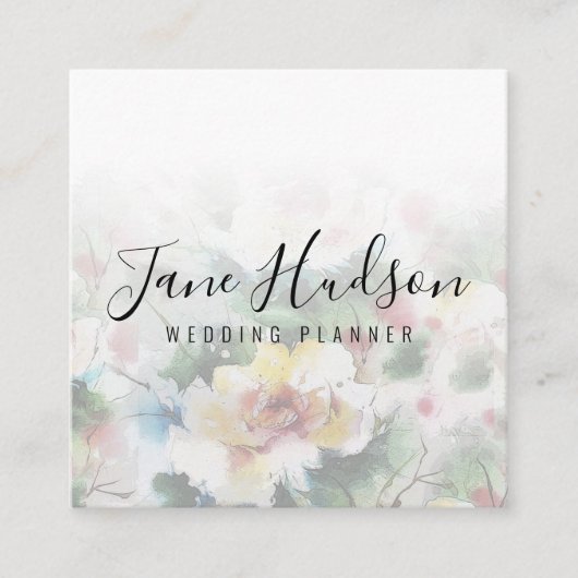 Elegante Eenvoudige Minimalistische Bewerkbare Zak Vierkante Visitekaartje (Voorkant)