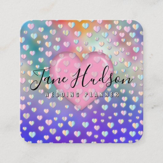 Elegante Eenvoudige Minimalistische Bewerkbare Zak Vierkante Visitekaartje (Voorkant)