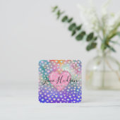 Elegante Eenvoudige Minimalistische Bewerkbare Zak Vierkante Visitekaartje (Staand voorkant)