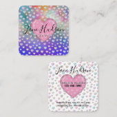 Elegante Eenvoudige Minimalistische Bewerkbare Zak Vierkante Visitekaartje (Voorkant / Achterkant)