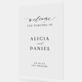 Elegante eenvoudige minimalistische bruiloft welko acryl bord (Hoek)