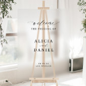 Elegante eenvoudige minimalistische bruiloft welko acryl bord